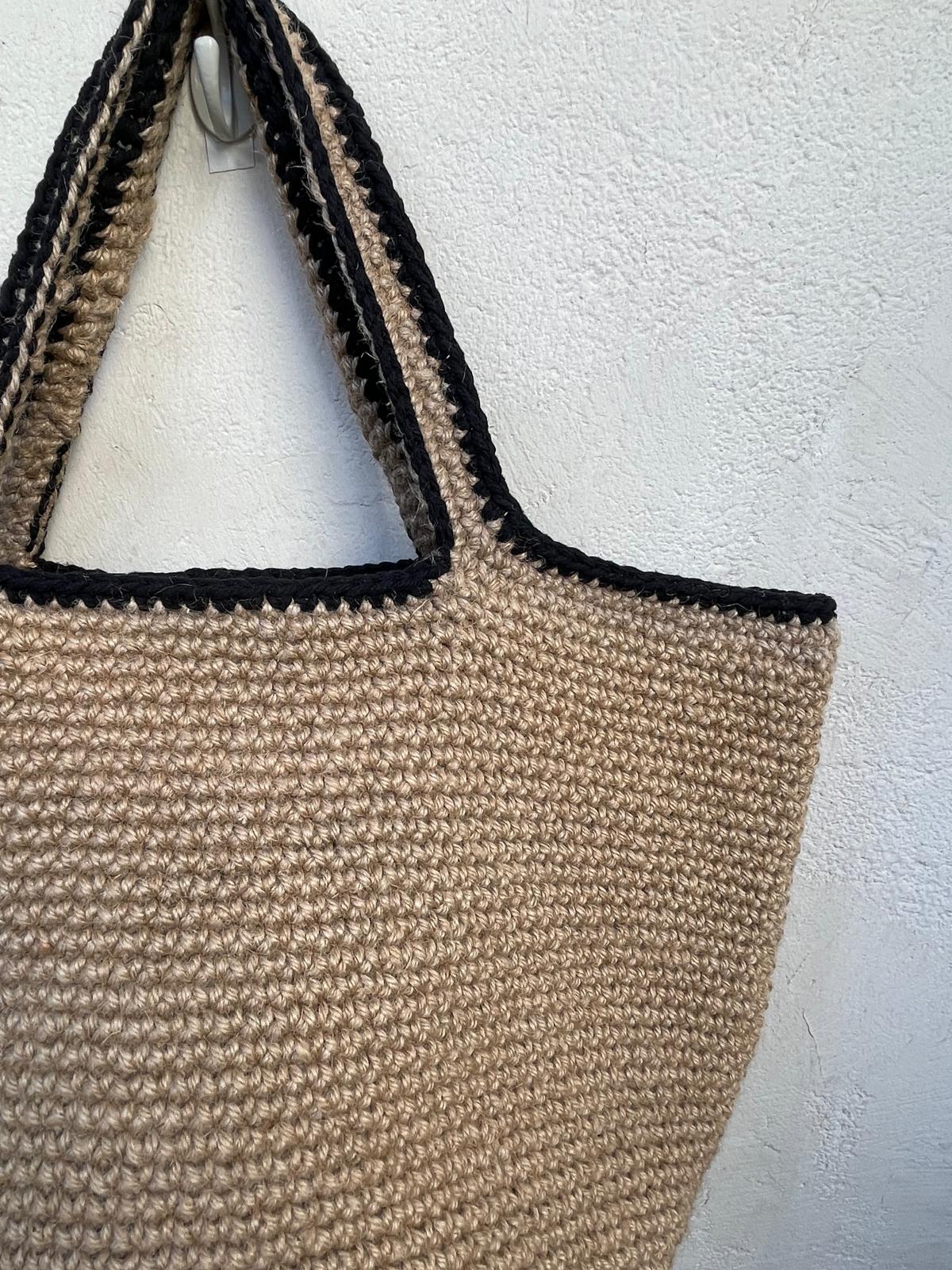 Sac Cabas Jute Noir