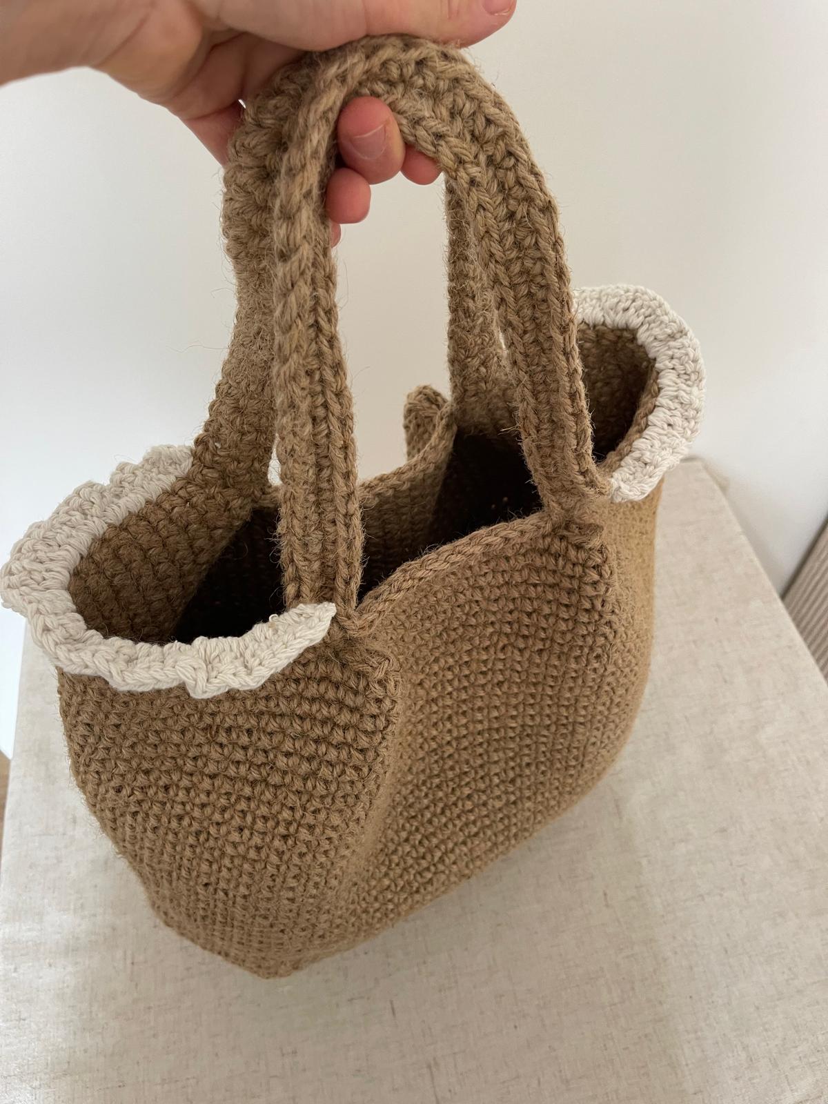 Sac Jute Volant Crème