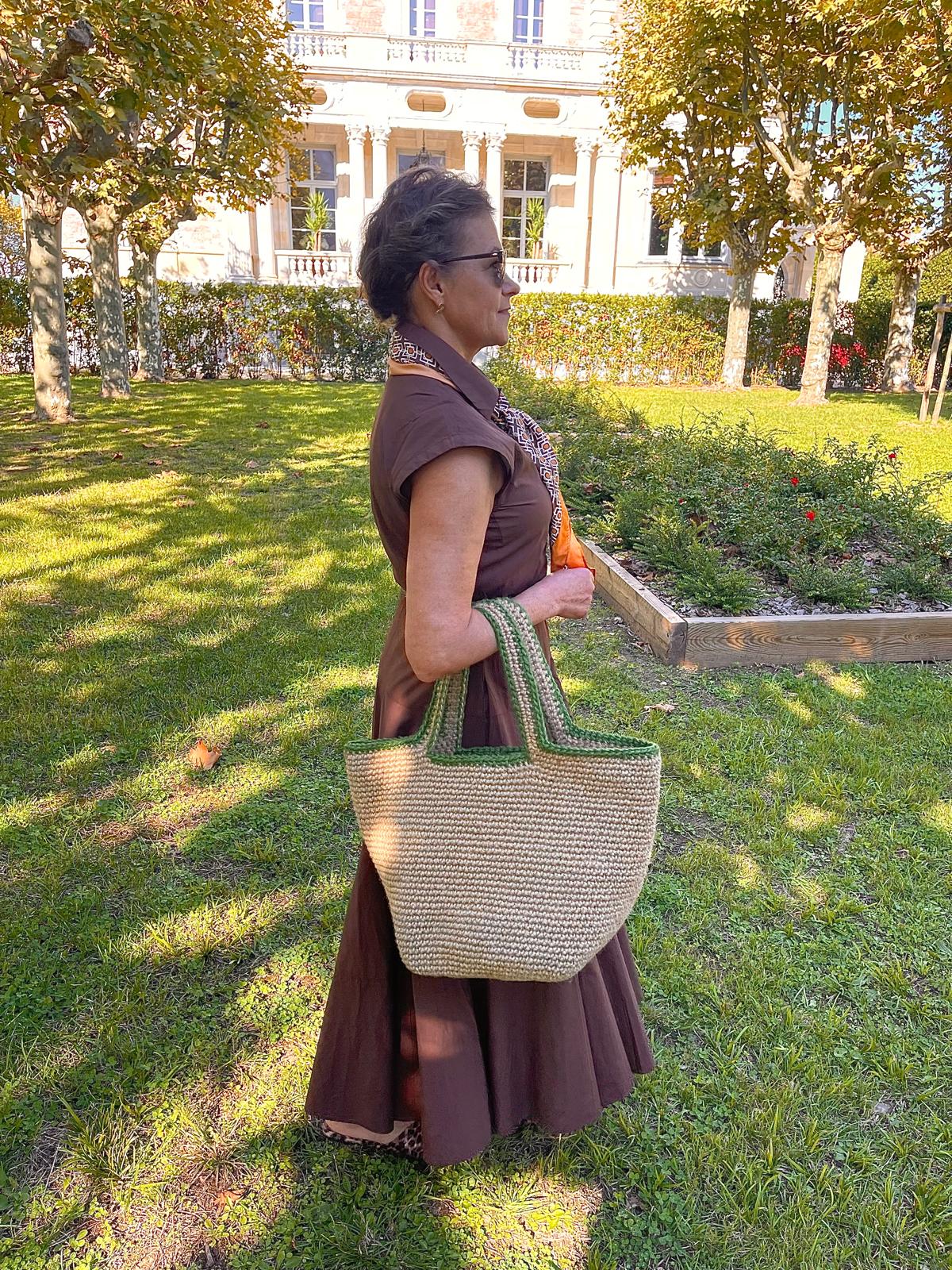 Sac Cabas Jute Vert Foret