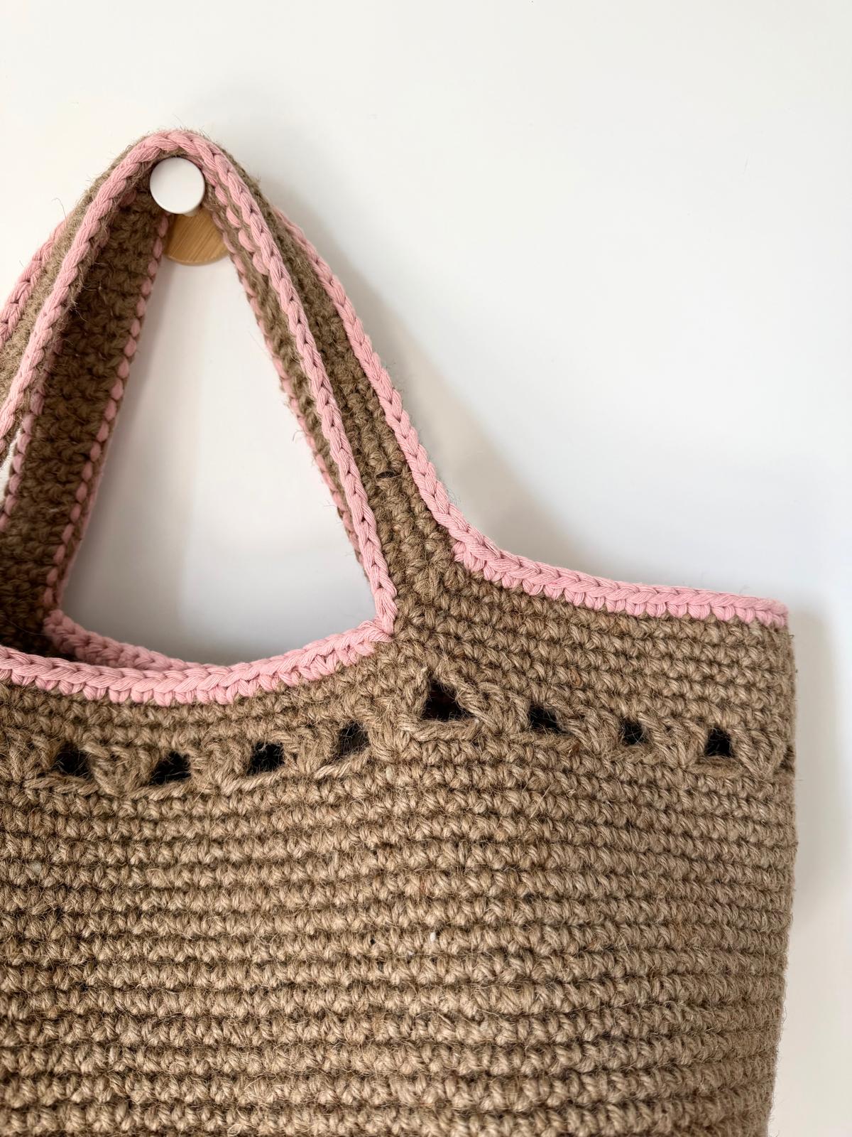 Sac Cabas Jute Horizon Rose