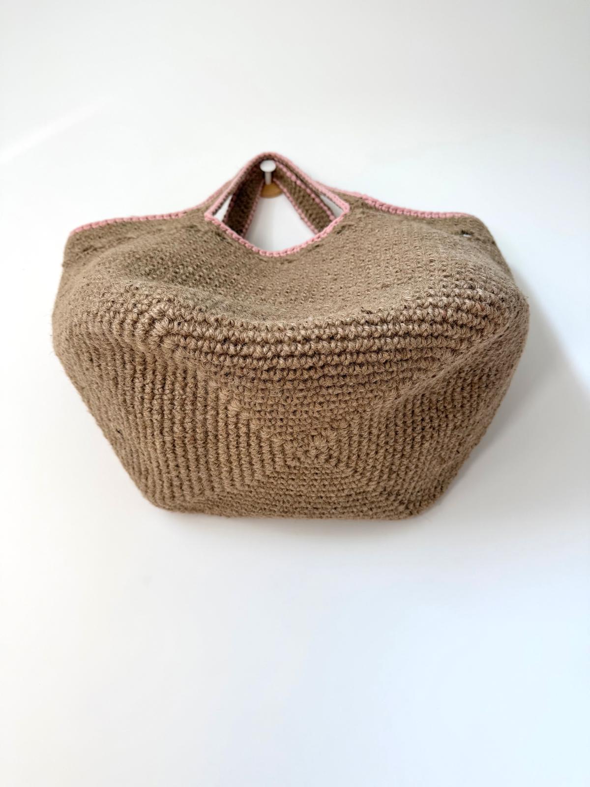 Sac Cabas Jute Horizon Rose