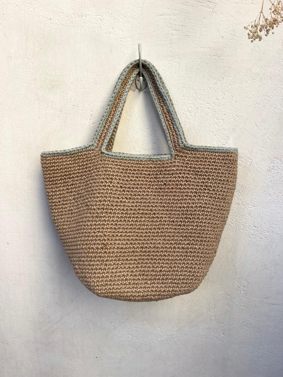 Sac Cabas Jute Vert Sauge