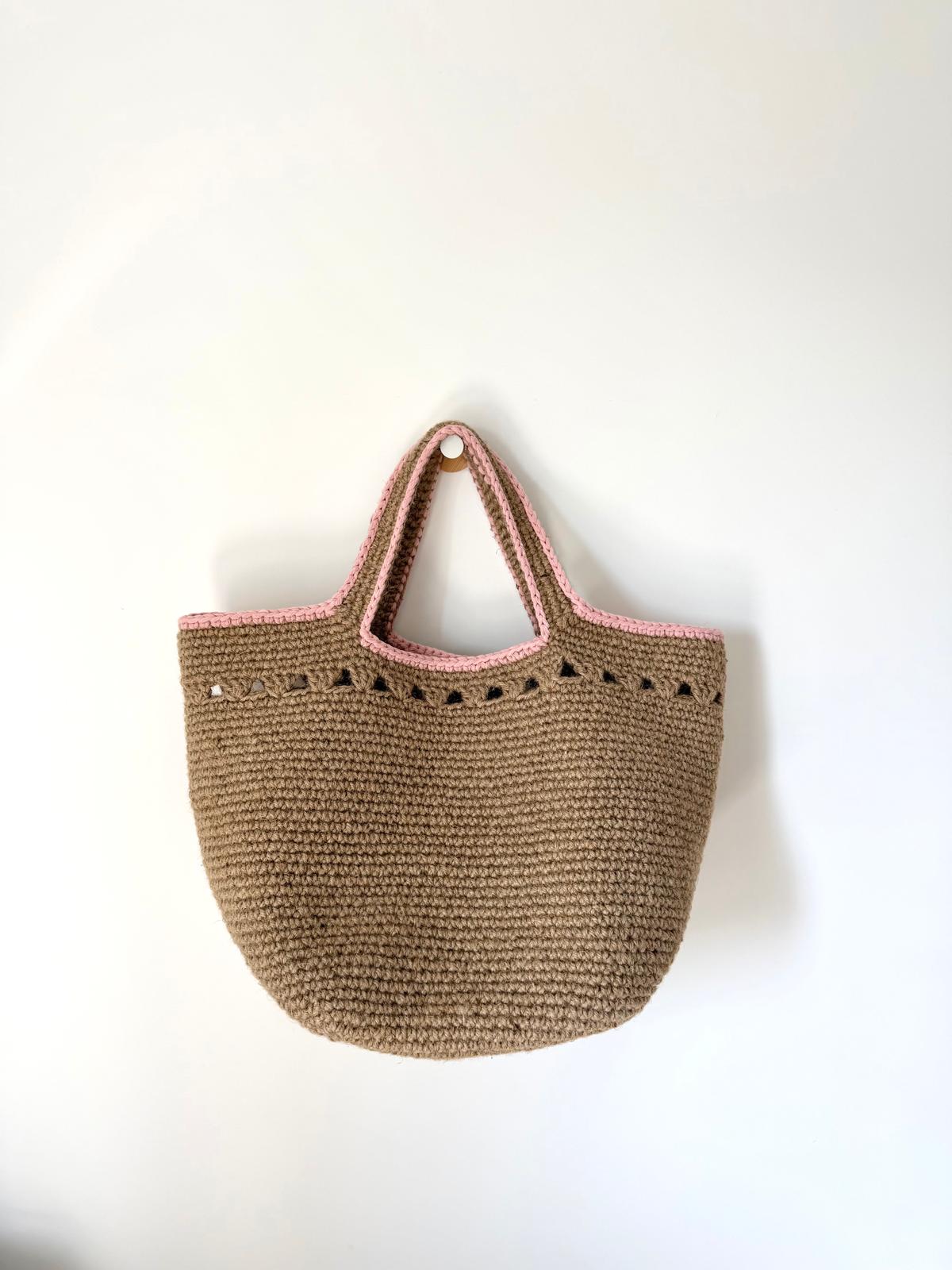 Sac Cabas Jute Horizon Rose