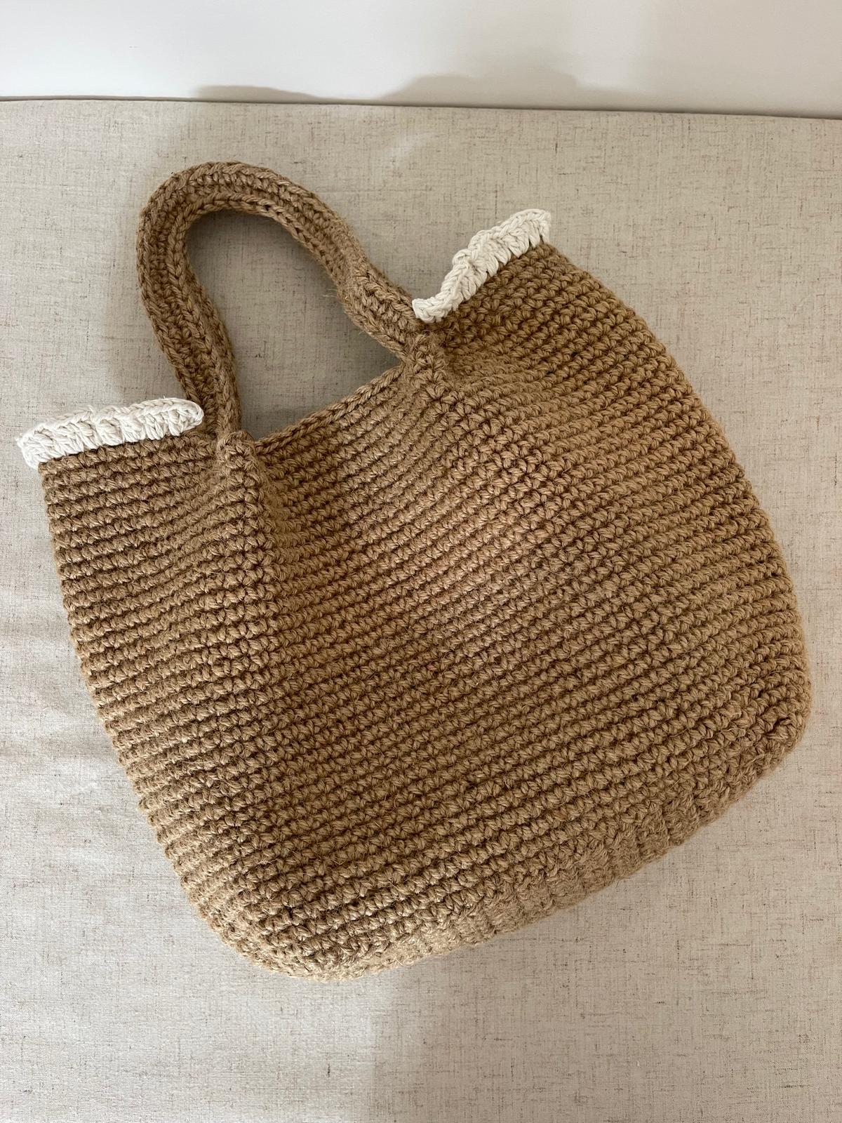 Sac Jute Volant Crème