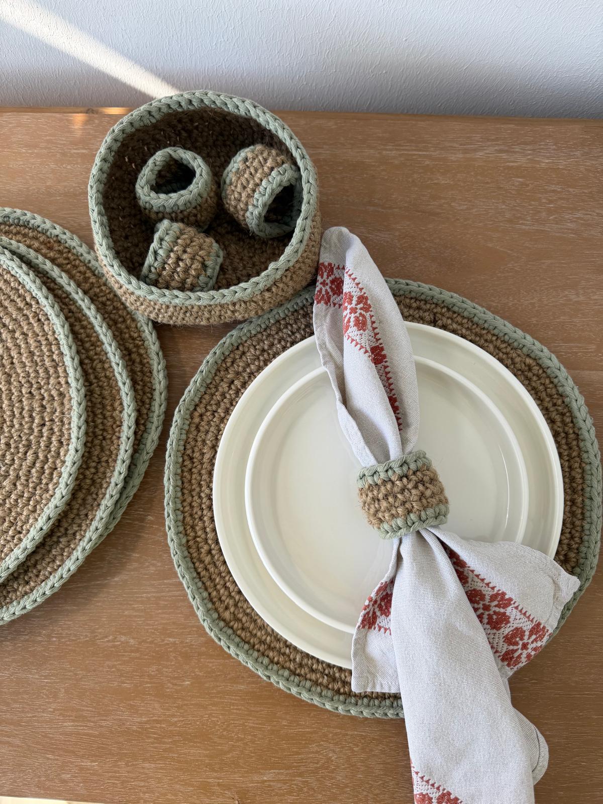 Set de table Jute Vert Sauge