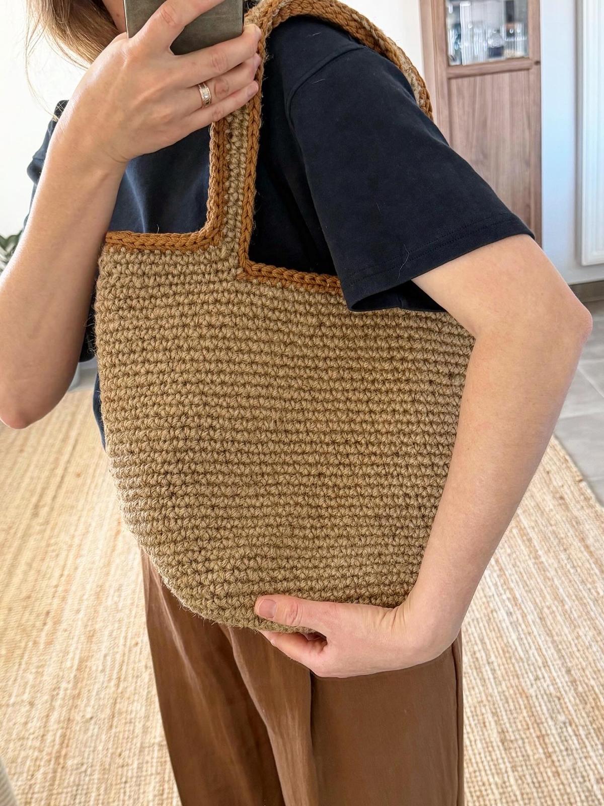Sac Jute Haut Marron