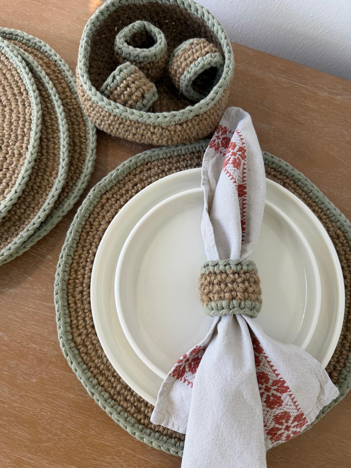 Set de table Jute Vert Sauge