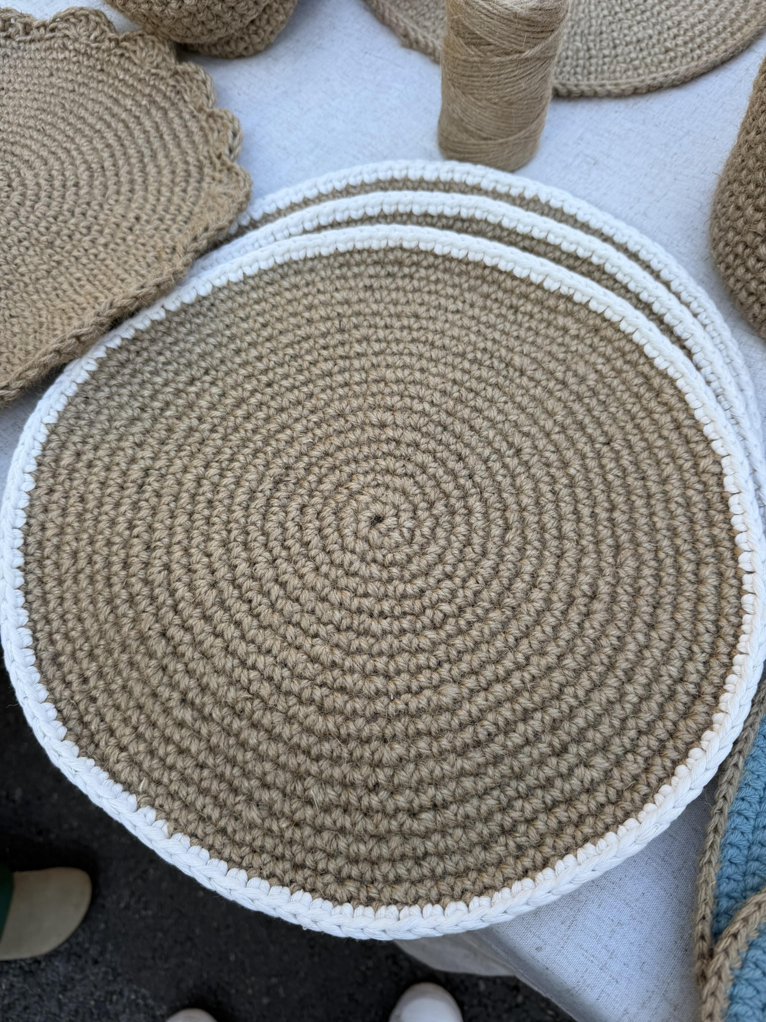Set de table Jute Blanc