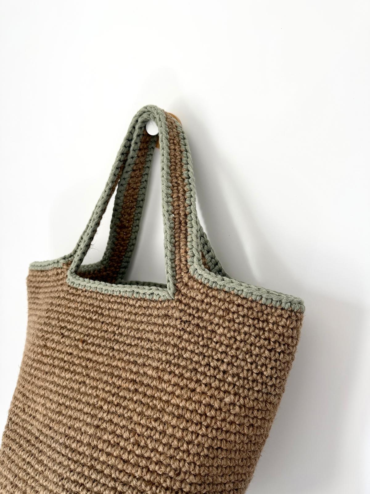 Sac Cabas Jute Vert Sauge