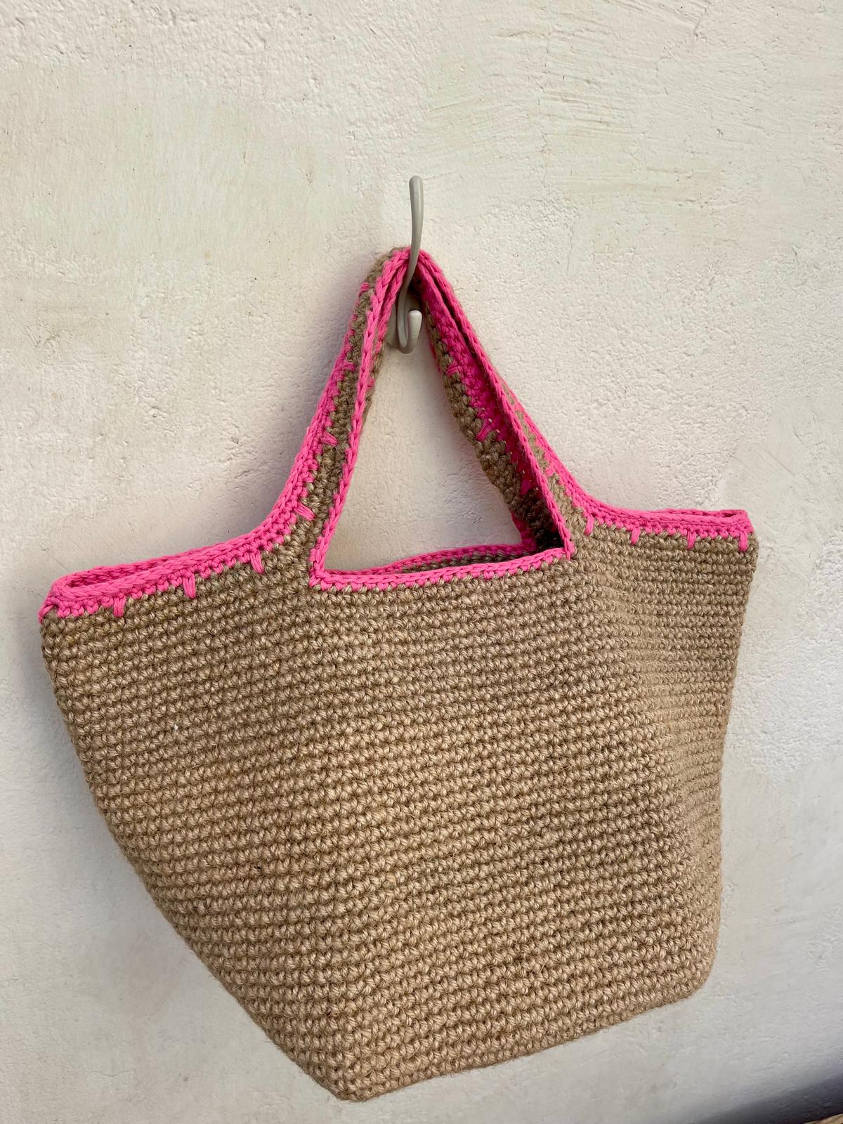 Sac Cabas Jute Rose