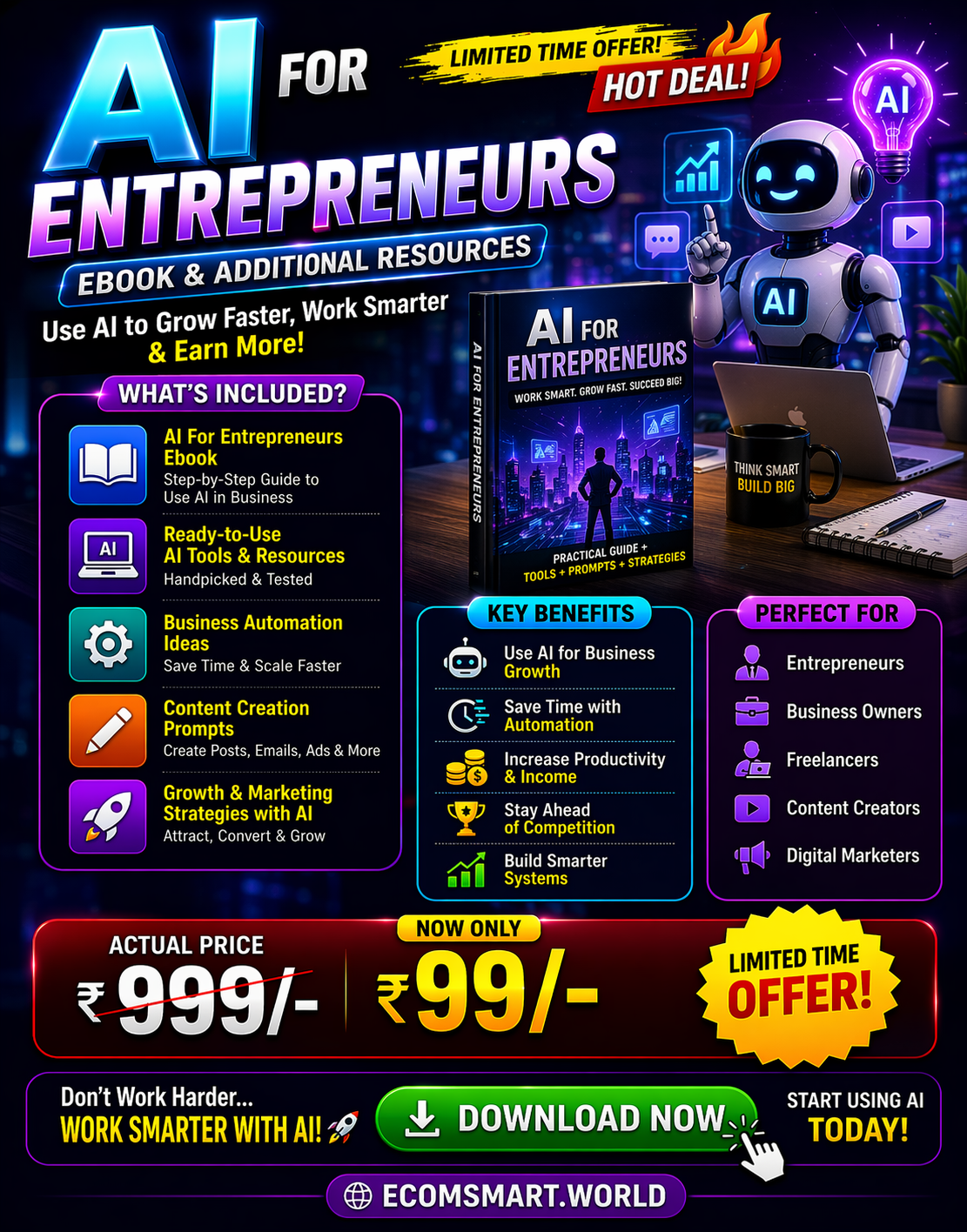 AI For Entrepreneurs (Ebook + Additional Resources Bundle)
