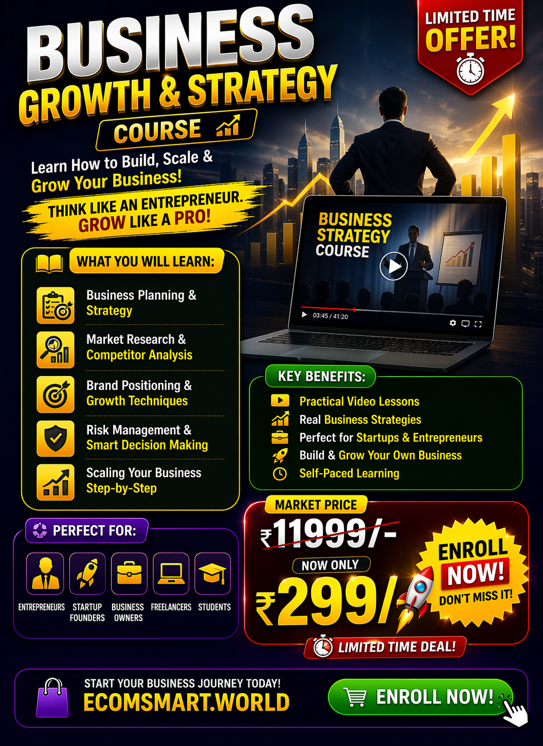 Business Growth & Strategy Course (Entrepreneur Video Training)