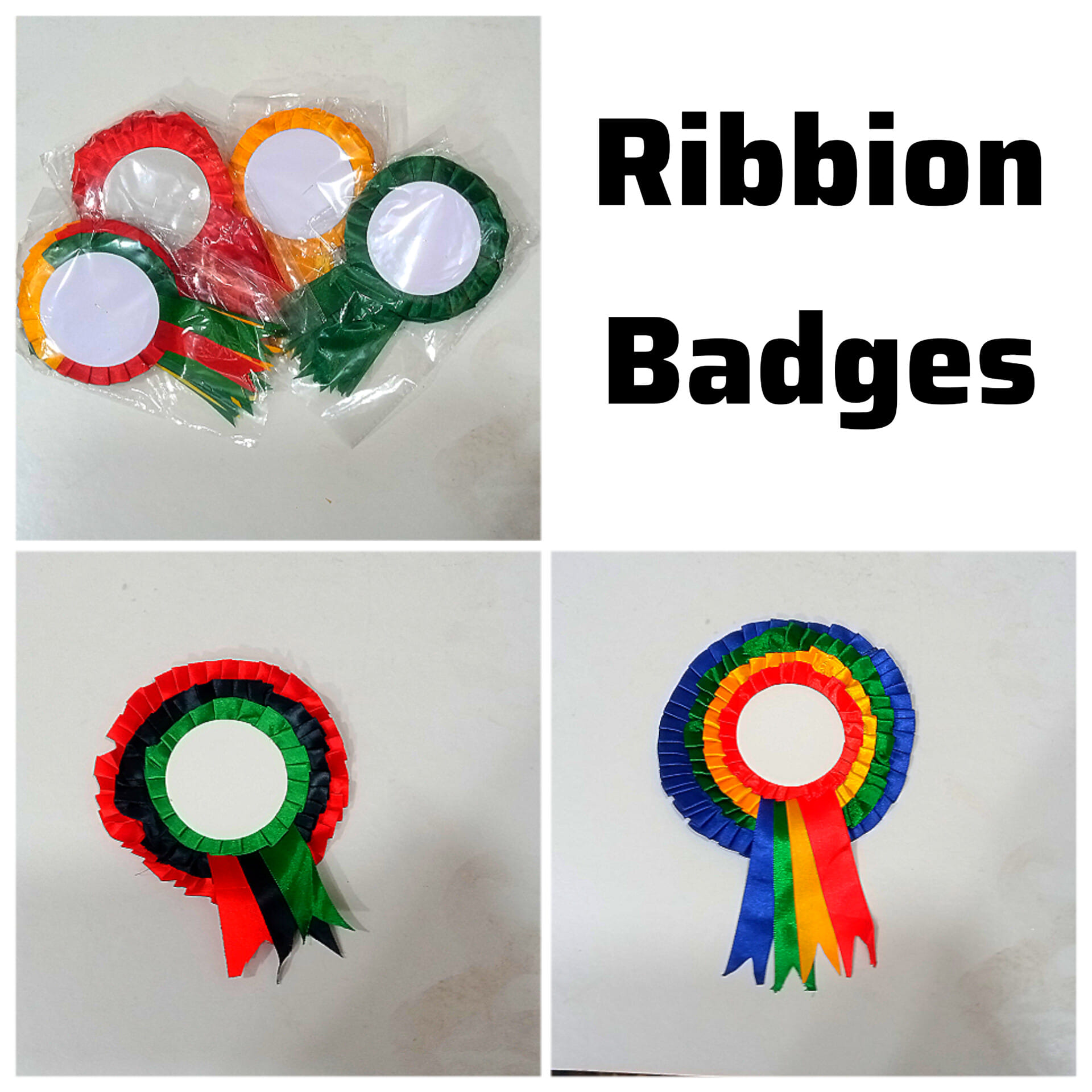 Colorful Ribbon Badges