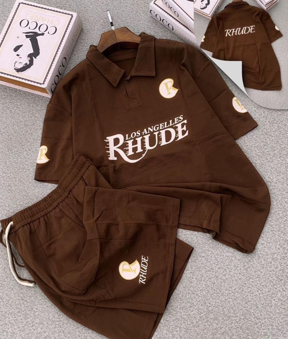 Rhude Los Angeles Polo & Shorts Set