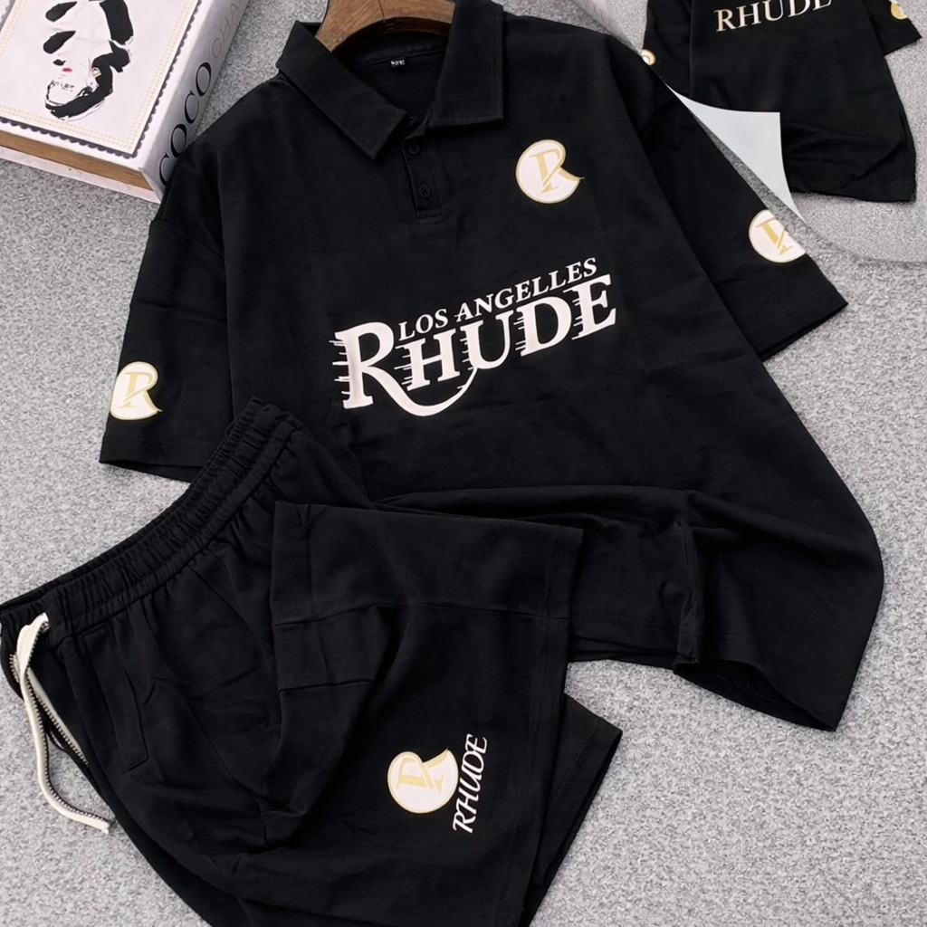 Rhude Los Angeles Polo & Shorts Set