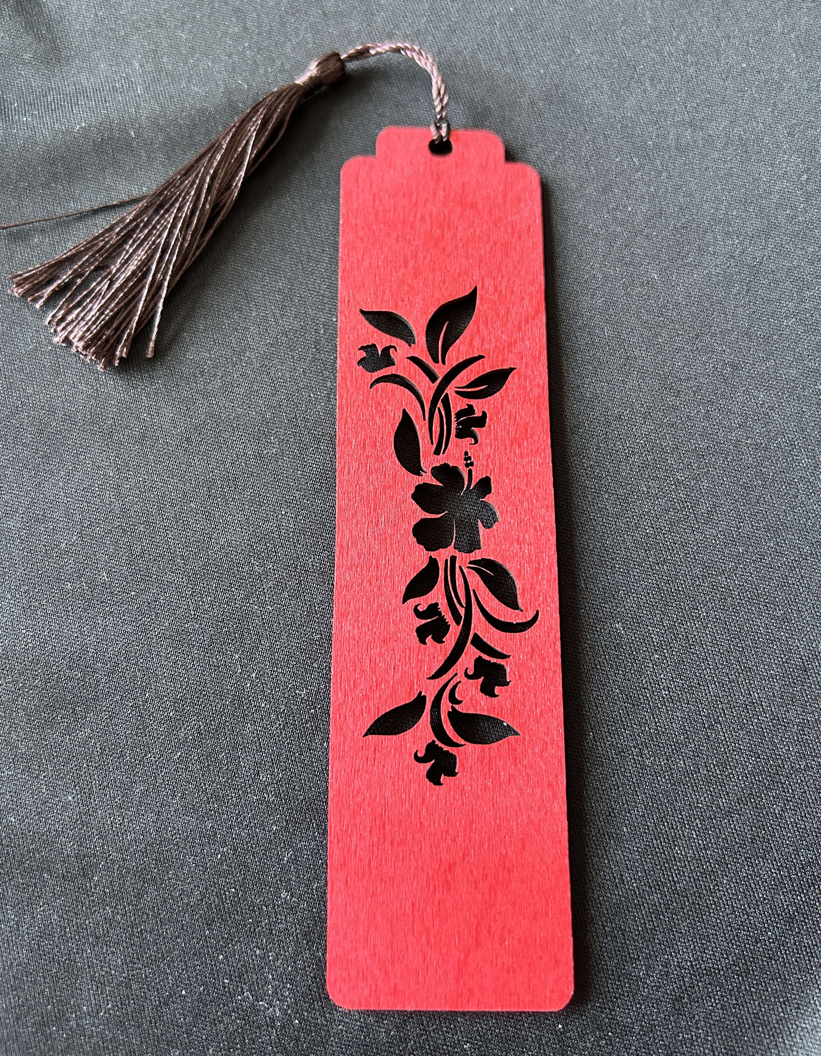 Marque-page en bois Souffle Floral