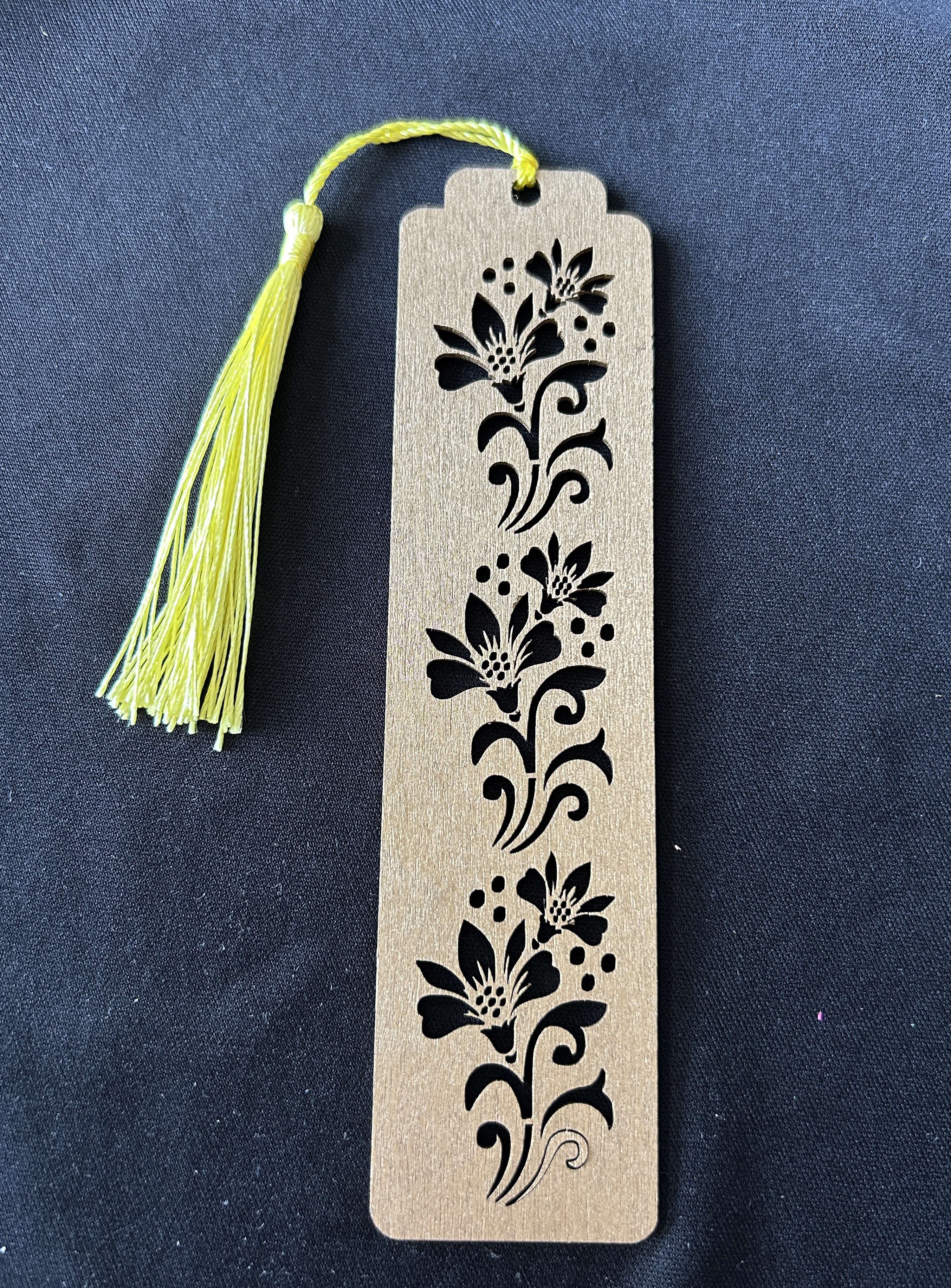 Marque-page en bois Eclat Floral