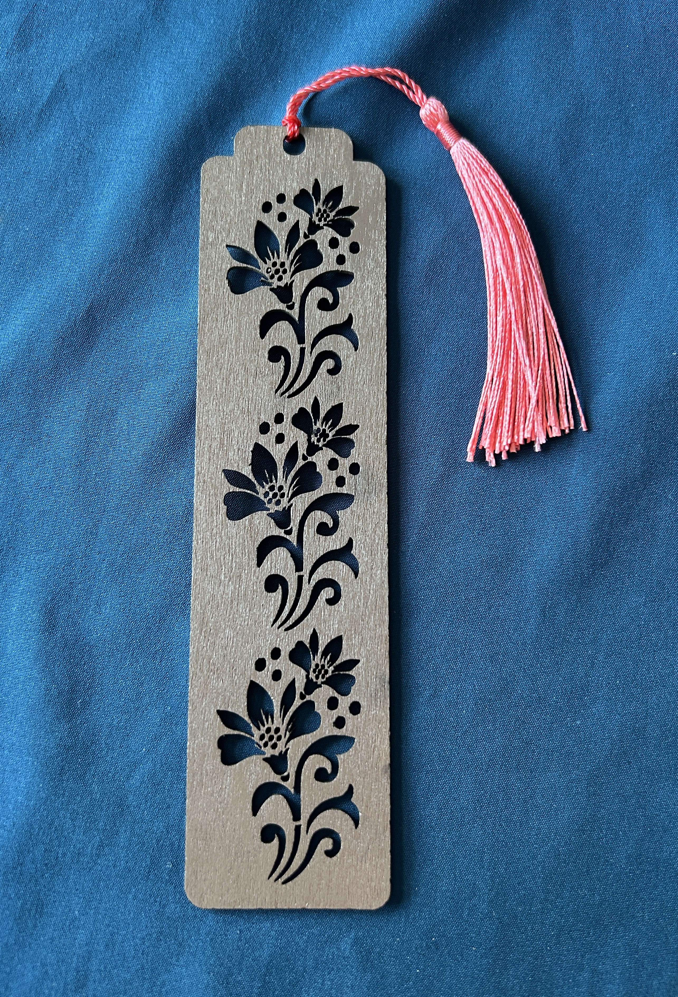 Marque-page en bois Eclat Floral