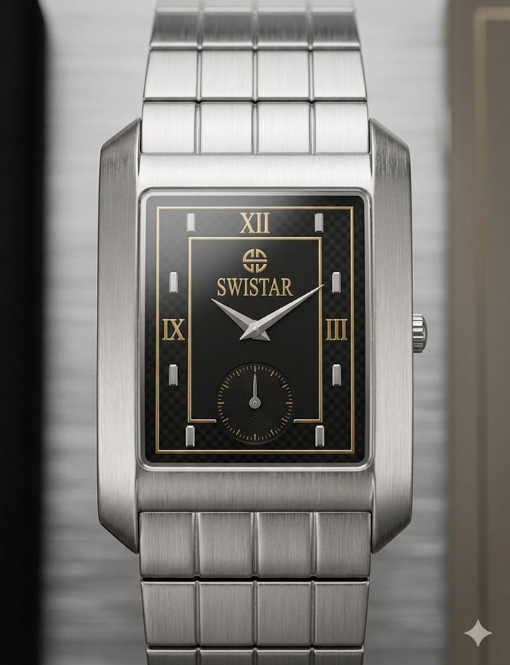 Swistar rectangular watch