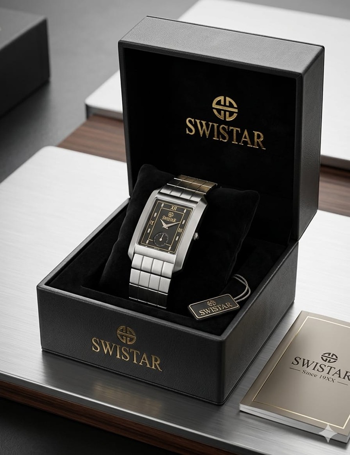 Swistar rectangular watch