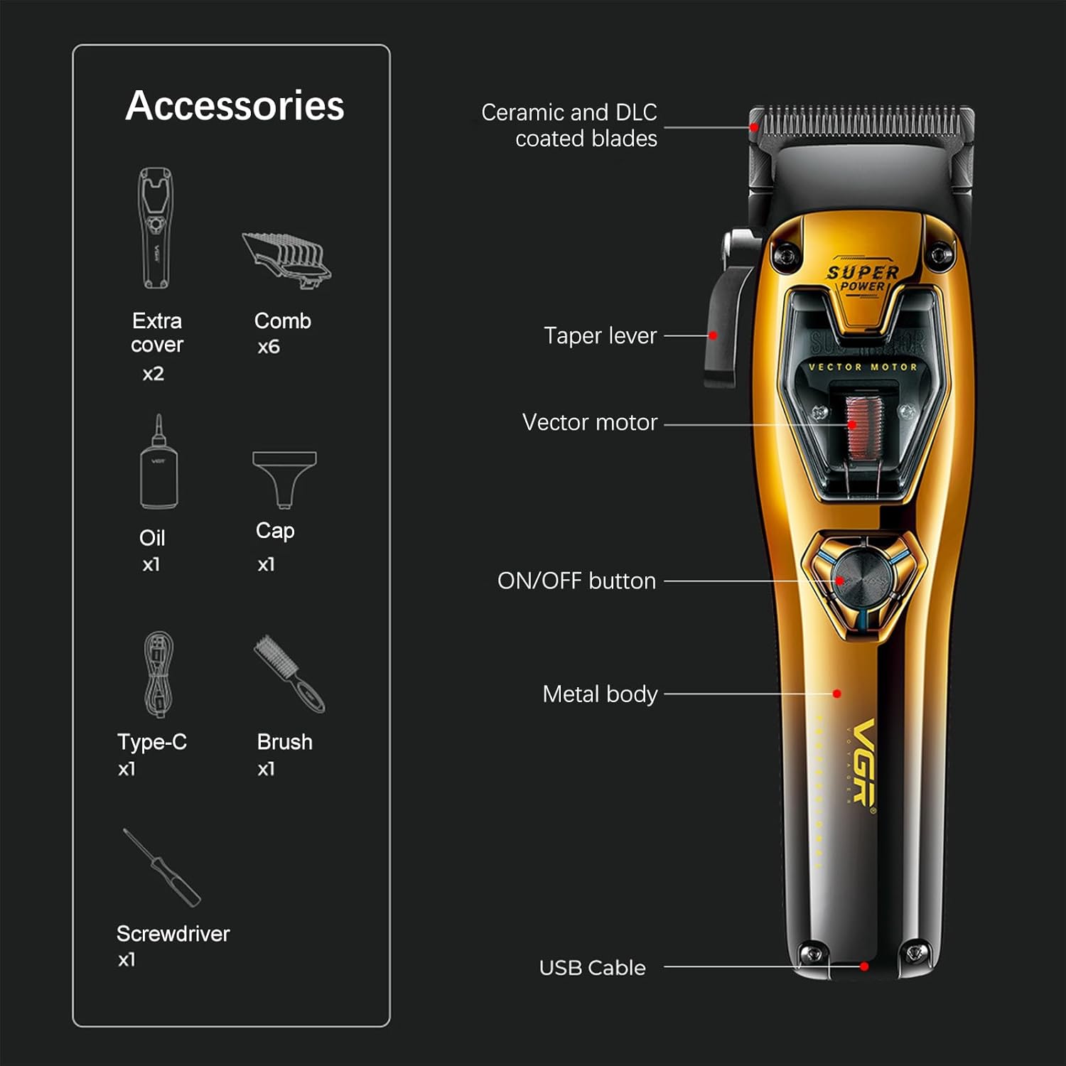 Makinë Qethjeje Profesionale VGR V-668