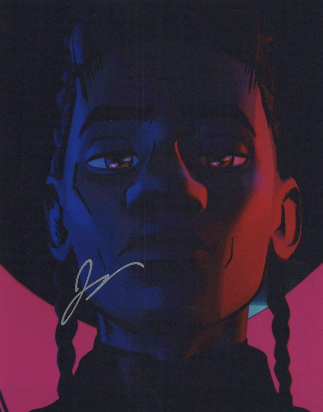 JHARREL JEROME voice of Miles Morales in SPIDER-MAN. COA. In Per. 10"x8"
