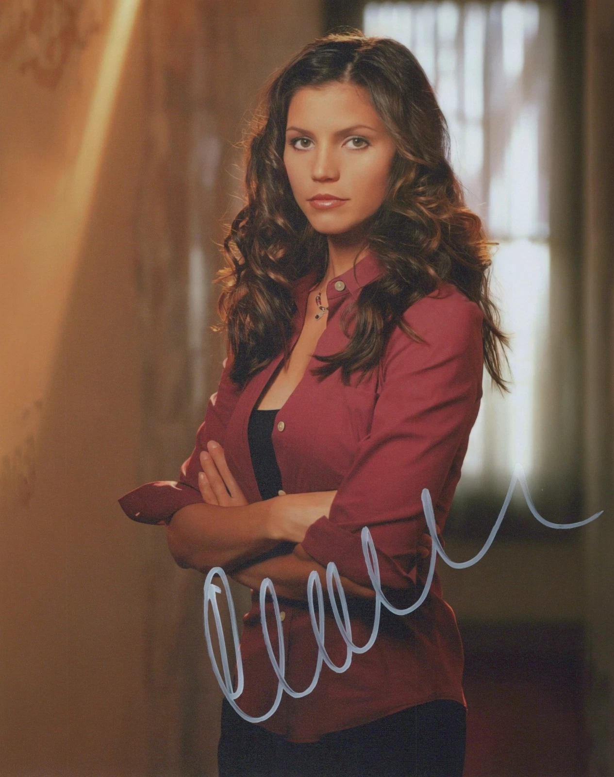 CHARISMA CARPENTER in ANGEL as Cordelia Chase. COA. In Pers. 10"x8"