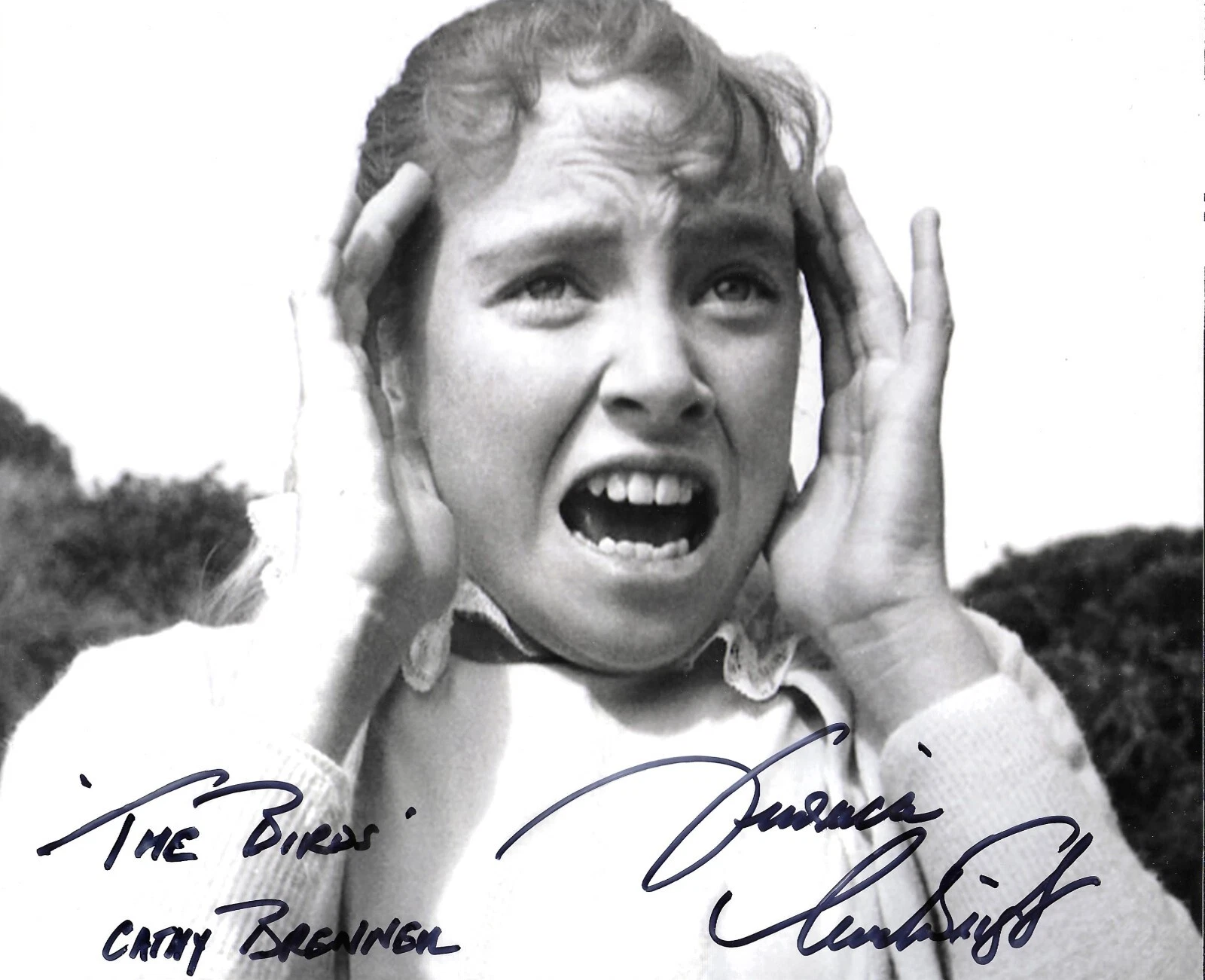 VERONICA CARTWRIGHT in THE BIRDS as Cathy Brenner. In Pers. COA. 10"x8"