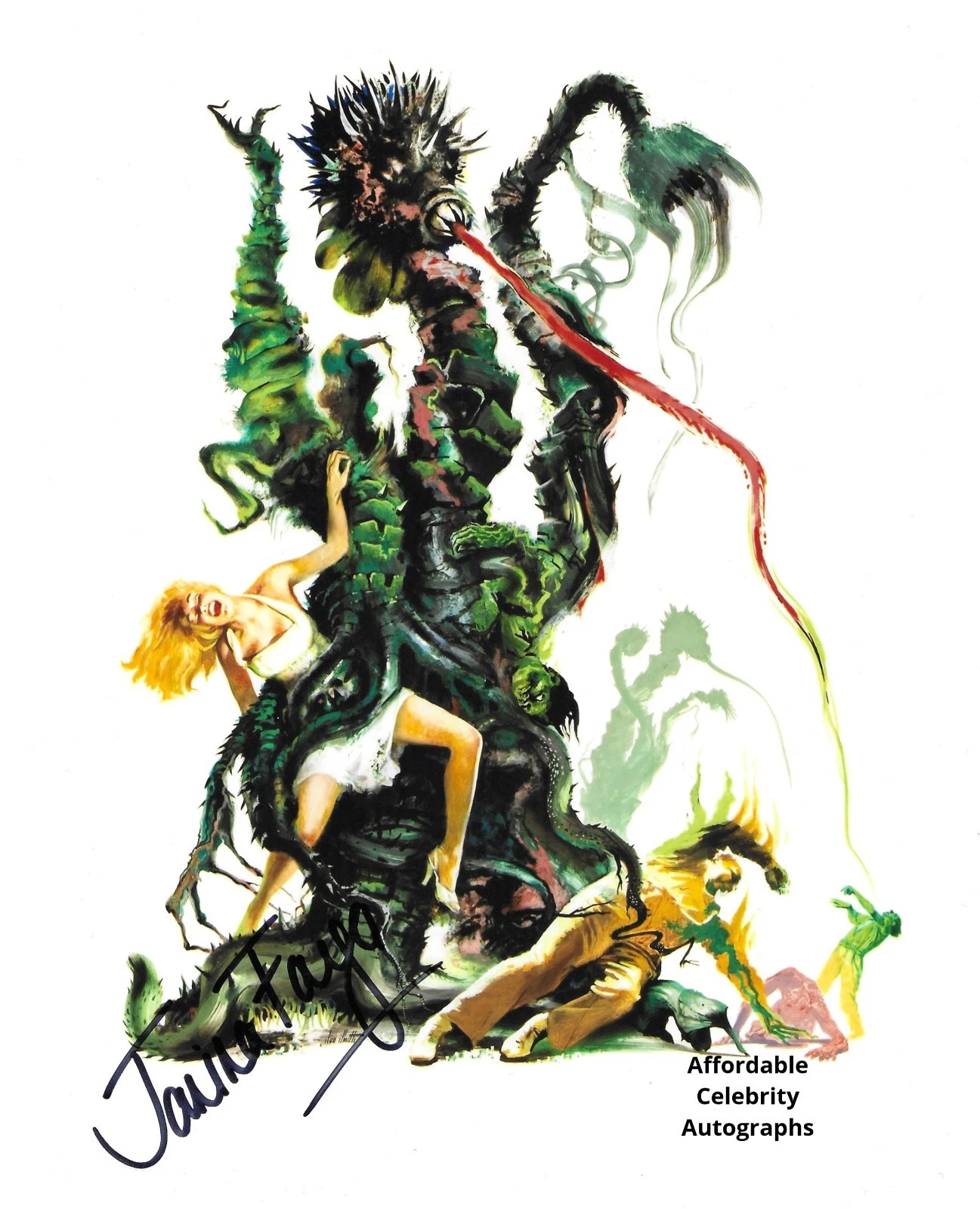 JANINA FAYE in THE DAY OF THE TRIFFIDS as Susan. In Pers. COA. 10"x8" 