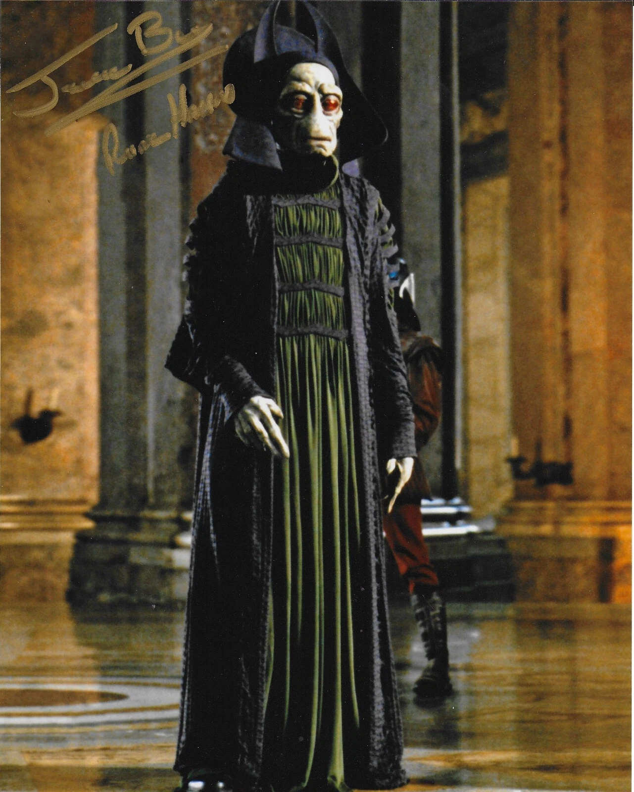 JEROME BLAKE in STAR WARS as Rune Haako. In Pers. COA. 10"x8"