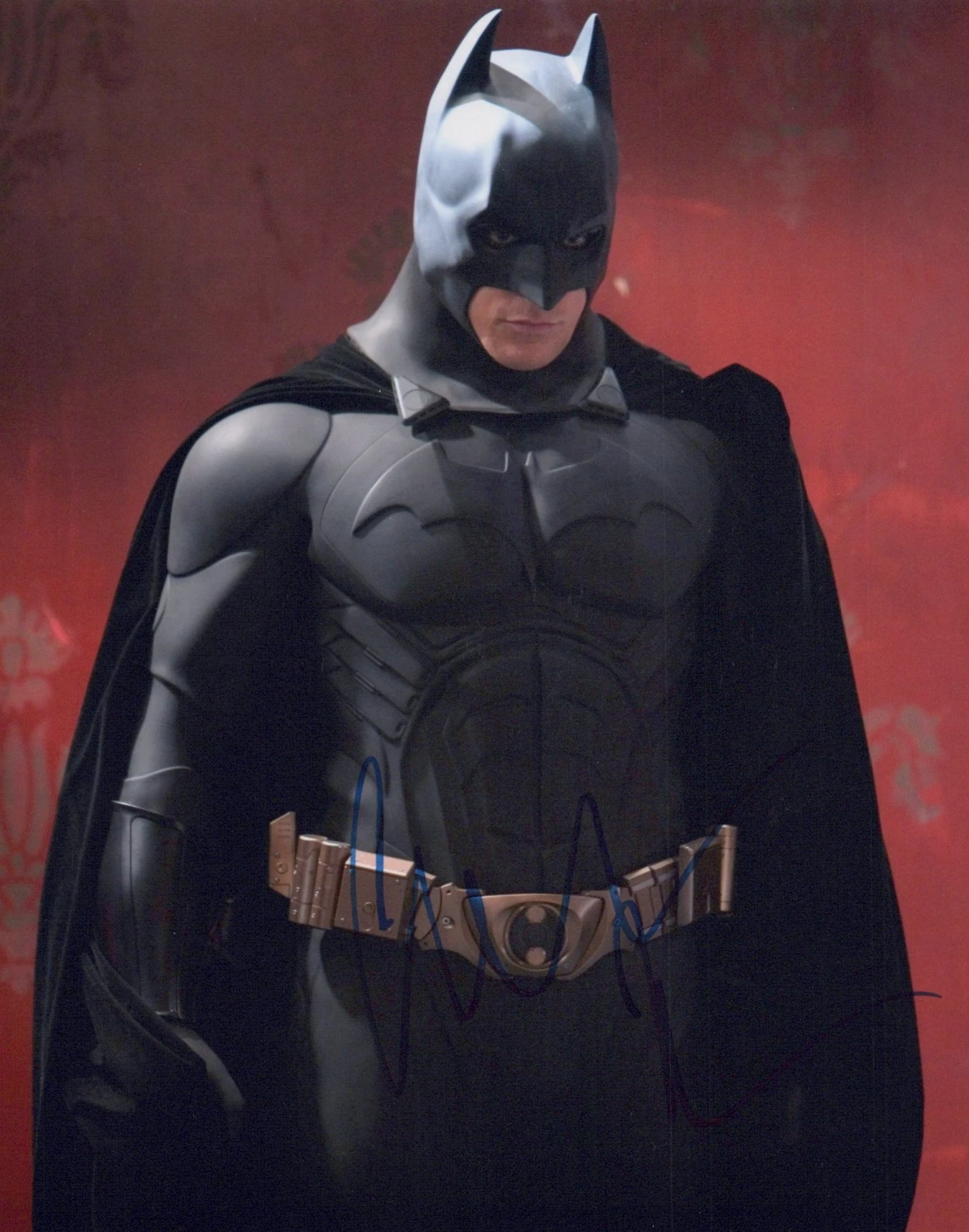 CHRISTIAN BALE in BATMAN BEGINS as Bruce Wayne/Batman.In Pers.COA.10"x8"