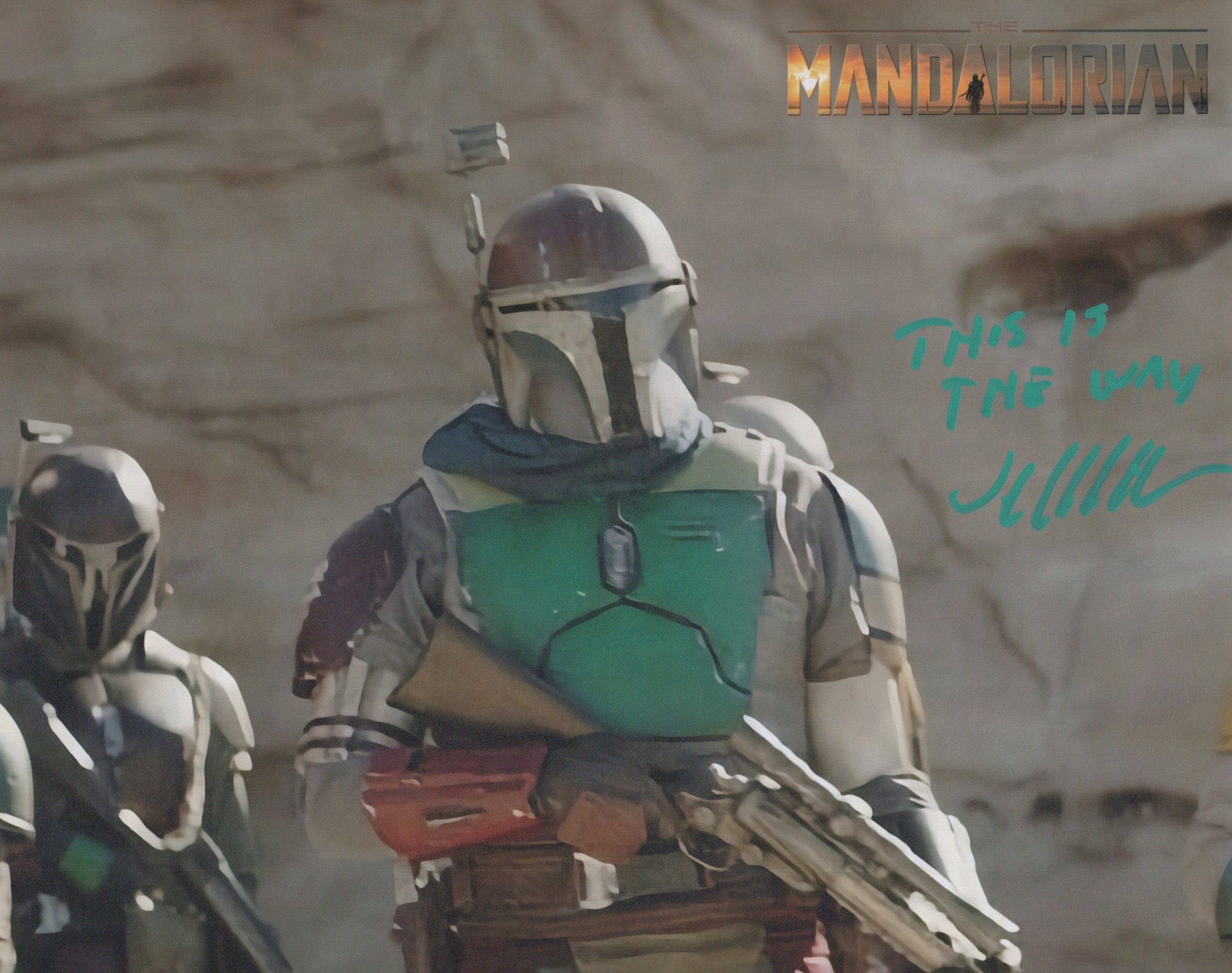 JEFF HENDRICK in THE MANDALORIAN as Covert Mando. COA. In Pers. 10"x8"