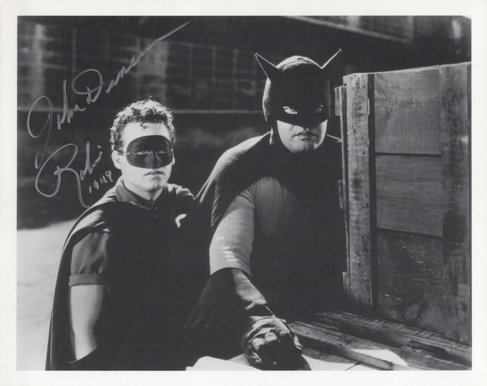 JOHNNY DUNCAN in BATMAN & ROBIN (1949) as Robin/Dick Grayson.COA.10"x8"