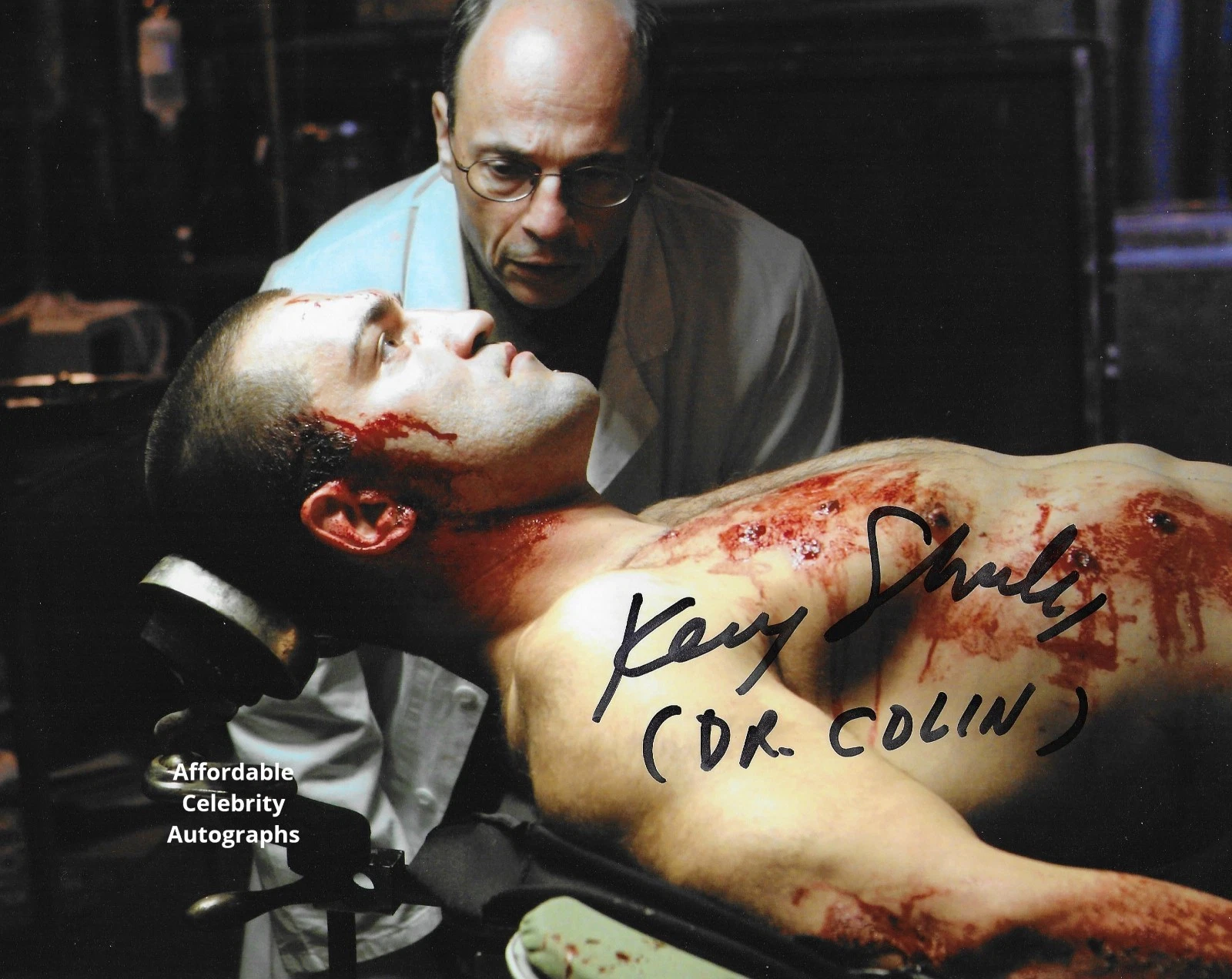 KERRY SHALE in UNIVERSAL SOLDIER as Dr. Robert Colin. In Pers. COA. 10"x8"