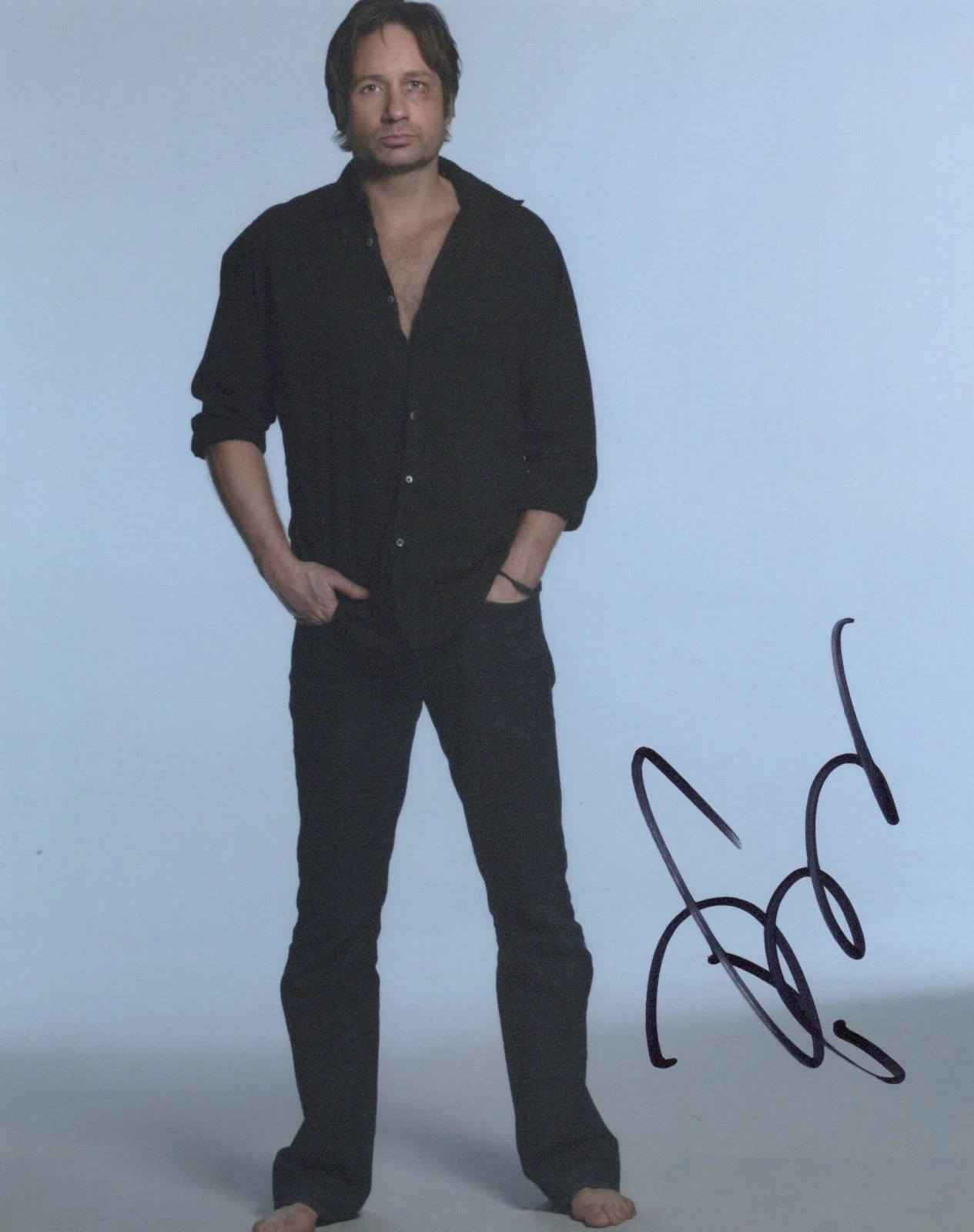 DAVID DUCHOVNY from THE X-FILES; CALIFORNICATION. Comes with COA. In Person. 10"x8" 