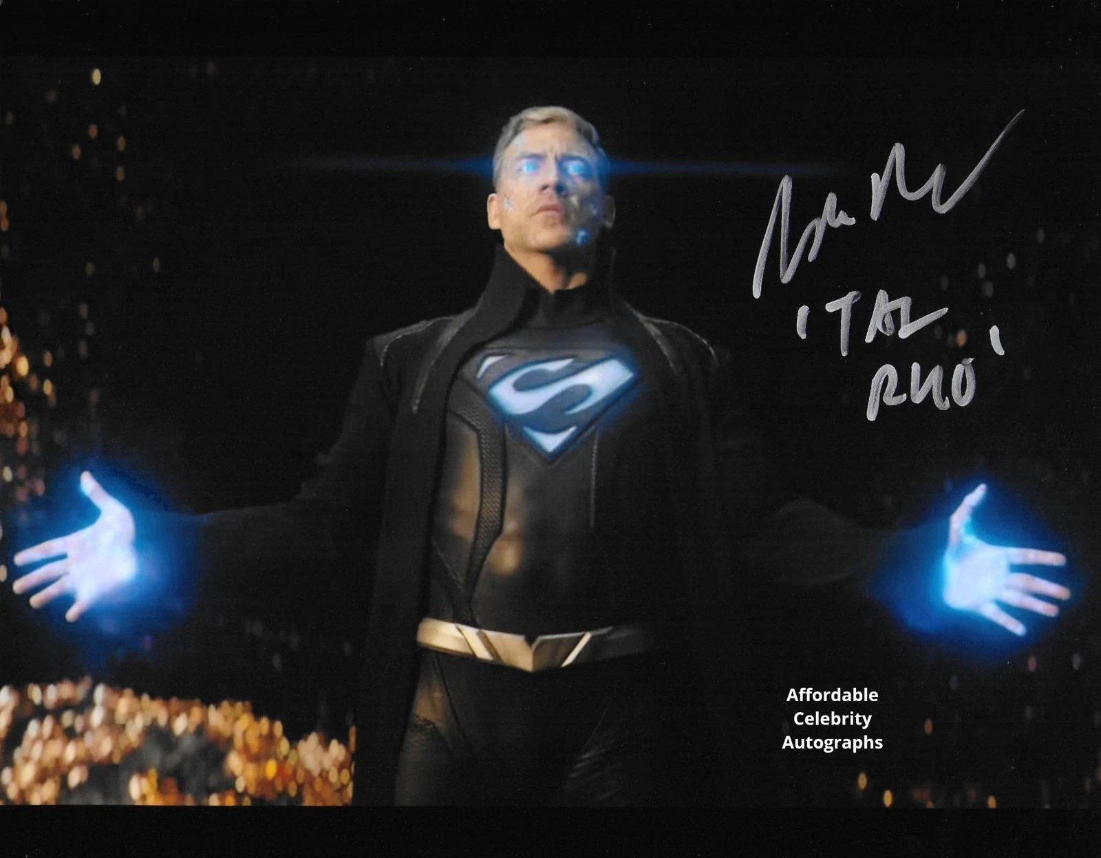 ADAM RAYNER in SUPERMAN & LOIS as Tal-Rho. In Pers. COA. 10"x8"#115