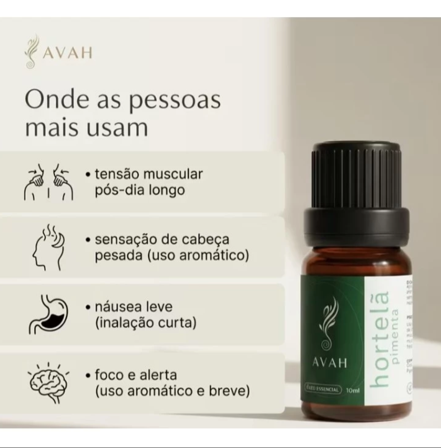 Óleo Essencial Hortelã Pimenta para Foco e Dor de Cabeça