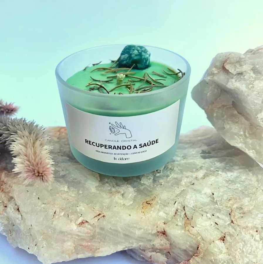 Vela Aromática c/ Cristal chakra / esotérica - La Odore