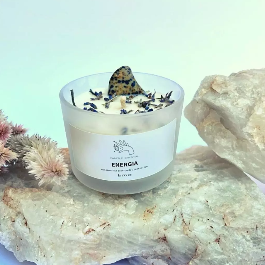 Vela Aromática c/ Cristal chakra / esotérica - La Odore