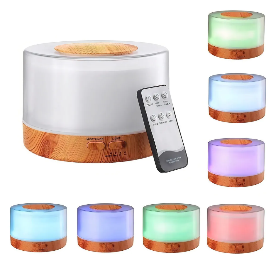 Umidificador Purificador De Ar Aromatizador Elétrico 500ml