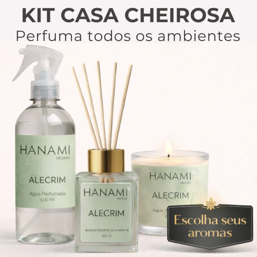 Kit Casa c/ Difusor Água Perfumada e Vela Aromática