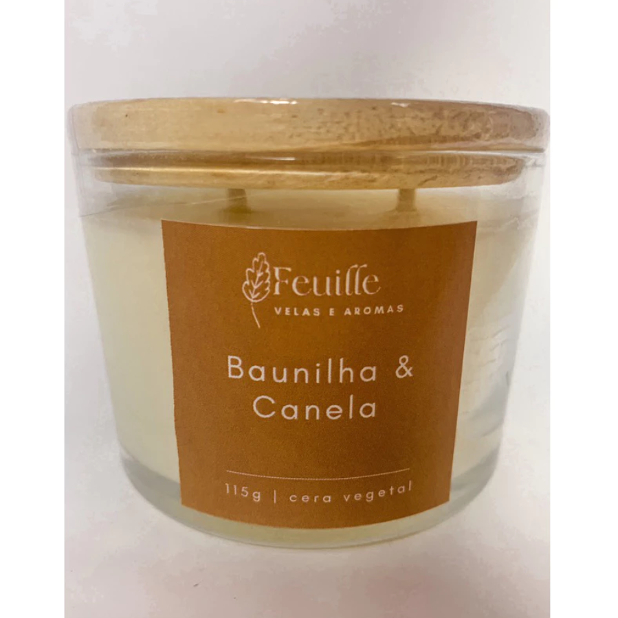 Vela Aromática de Baunilha e Canela 110g