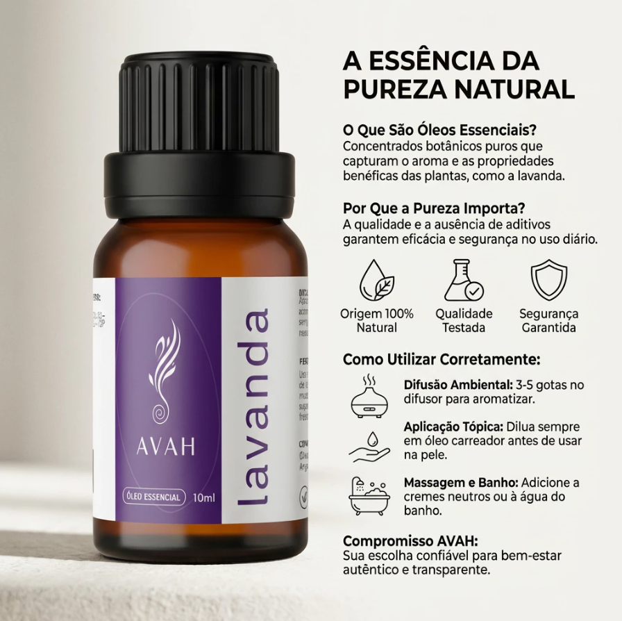 Óleo Essencial Lavanda para Dormir e Ansiedade