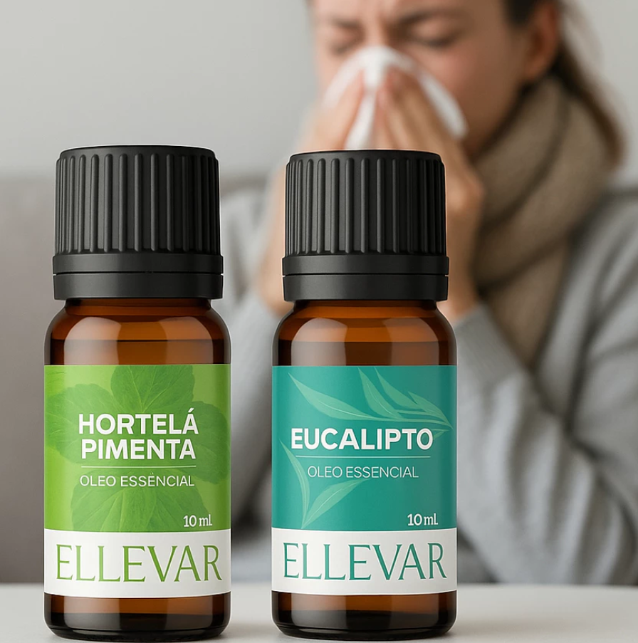 Kit Óleo Essencial Respiração Gripe 10ml cada 100% Puros