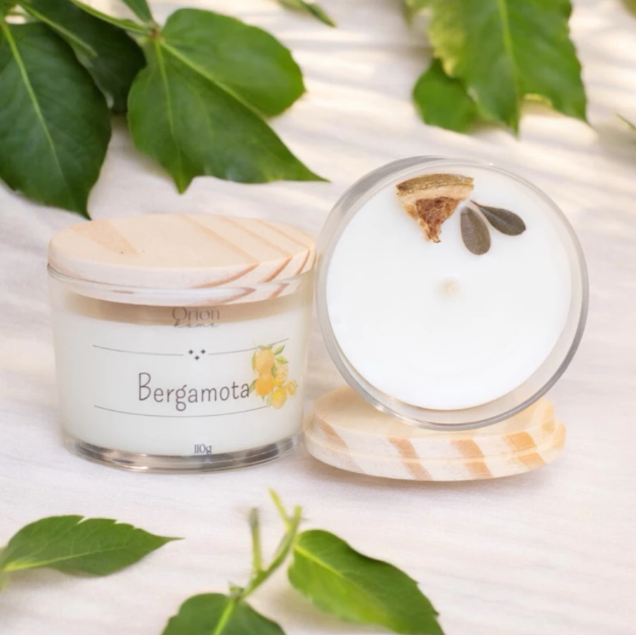 Vela aromática artesanal 110g - Vários Aromas  Com especiarias