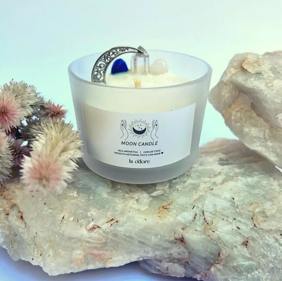 Vela Aromática c/ Cristal chakra / esotérica - La Odore