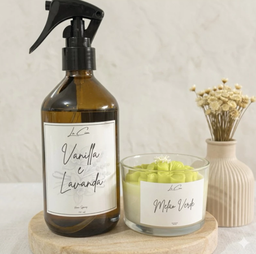 Kit Vela Aromática e Home Spray
