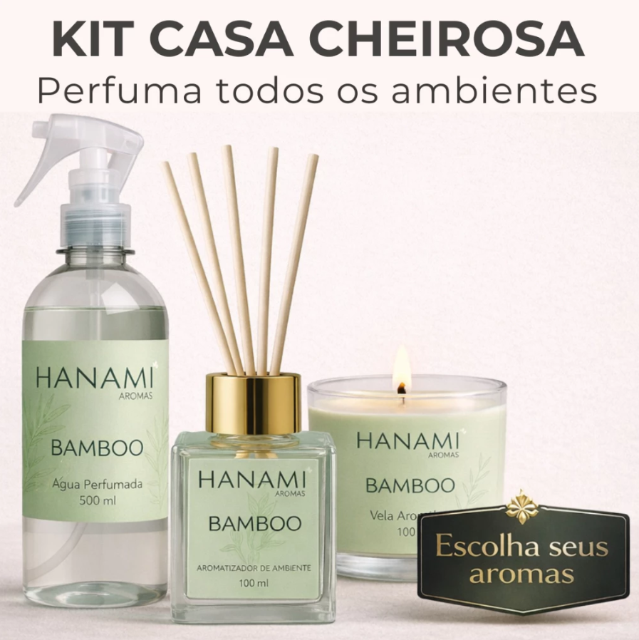 Kit Casa c/ Difusor Água Perfumada e Vela Aromática