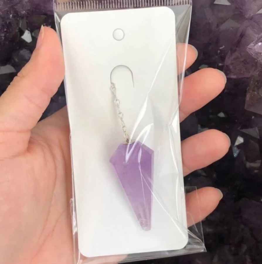 Pendulo de Cristal Pedra Natural Radiestesia