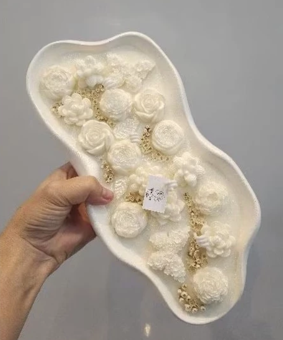 Vela aromática perfumada 550gr pote em cimento